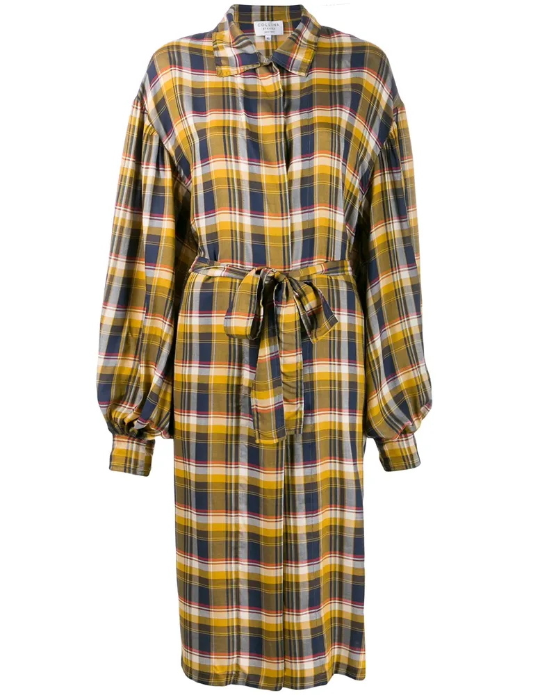 Collina Strada Hemdjacke mit Karomuster - Gelb Gelb