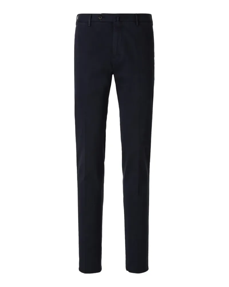 PT TORINO Schmale Hose mit Logo-Schild - Blau Blau