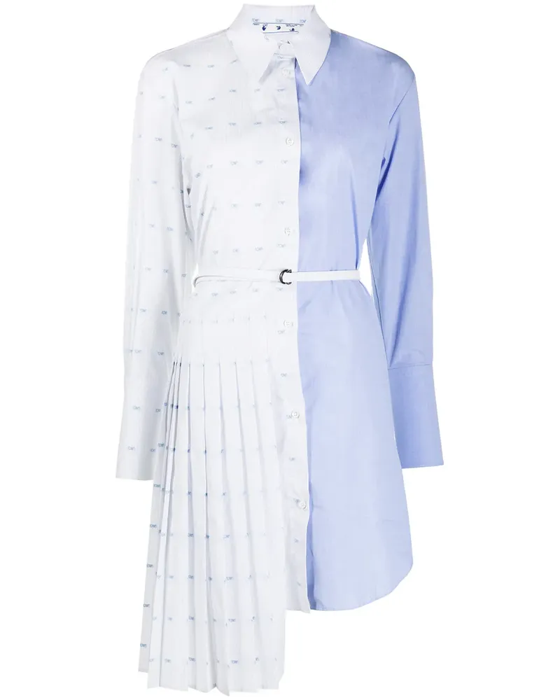 OFF-WHITE Asymmetrisches Hemdkleid - Weiß Weiß