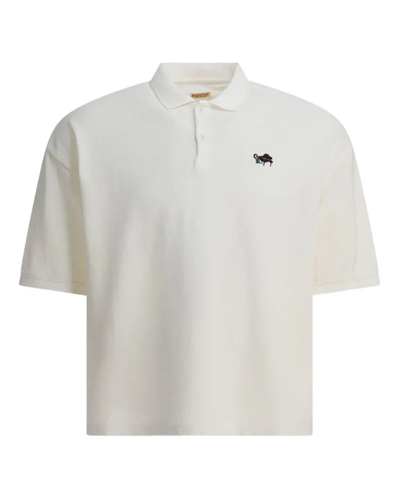 KAPITAL Poloshirt mit Stickerei - Weiß Weiß