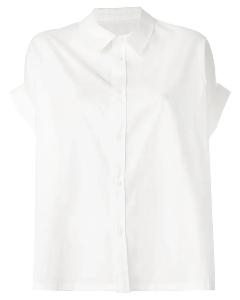 Yohji Yamamoto Kastiges Hemd - Weiß Weiß