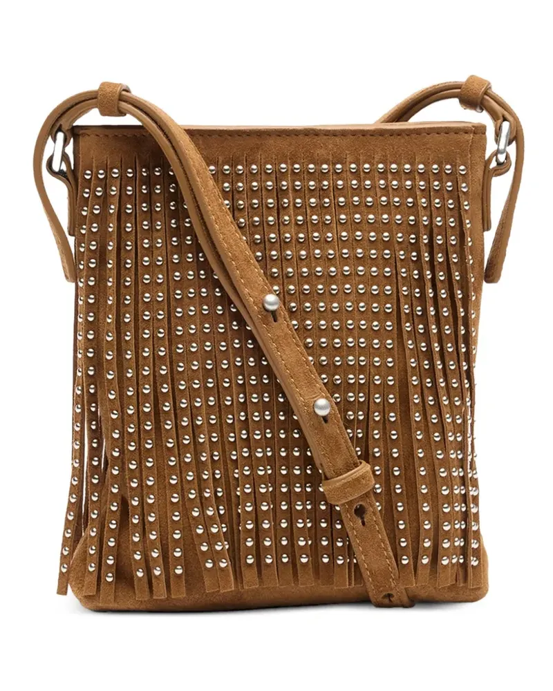 ash Rubina Schultertasche mit Fransen - Braun Braun