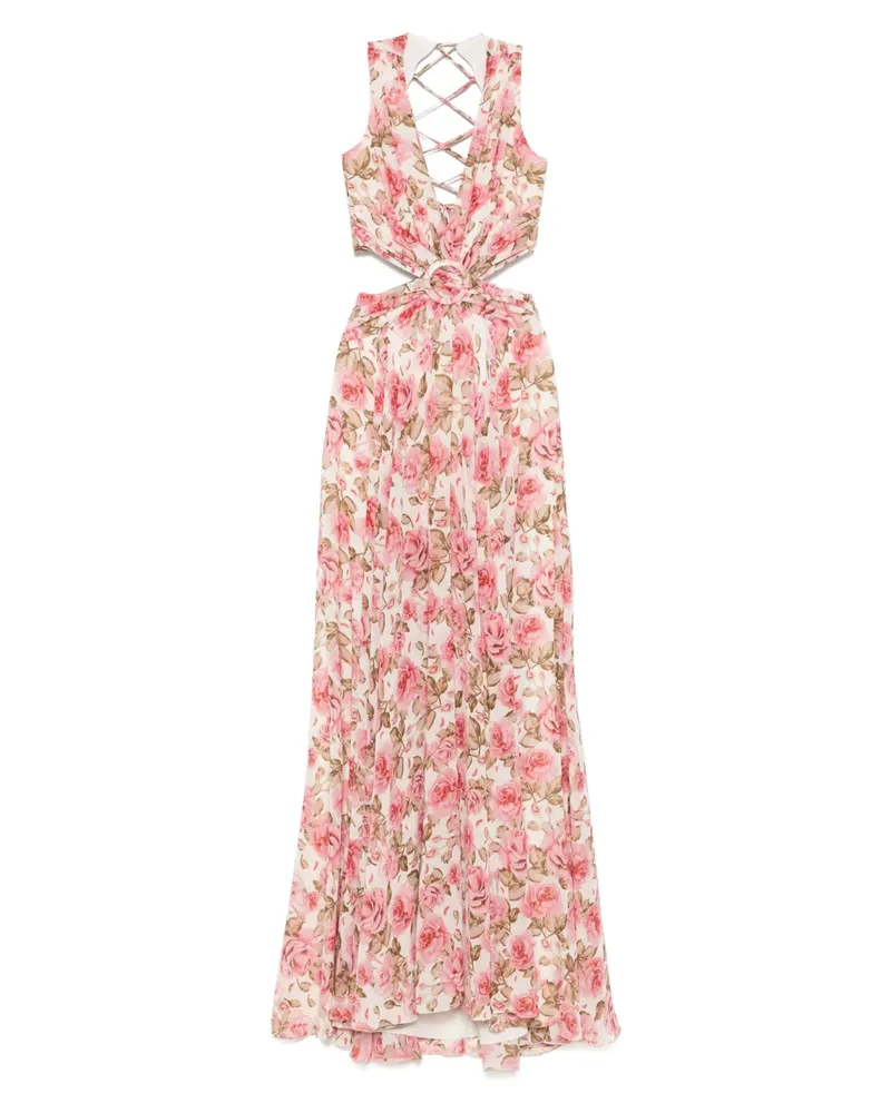 NISSA Kleid mit Blumen-Print - Nude Nude