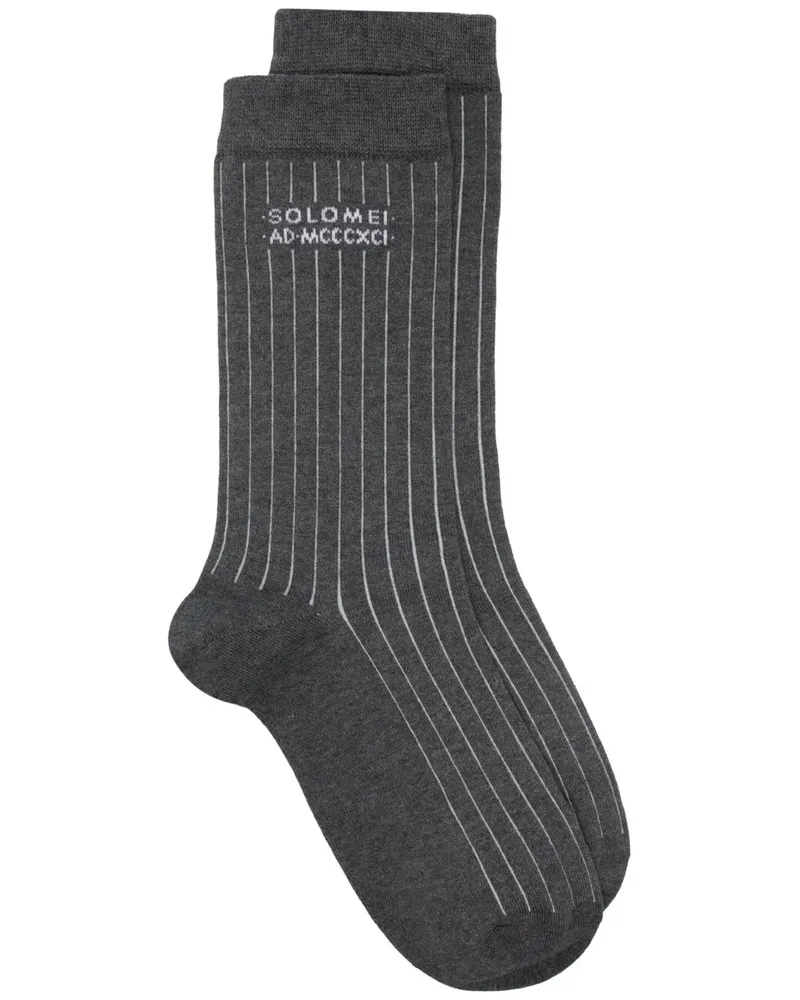 Brunello Cucinelli Socken mit Nadelstreifen - Grau Grau