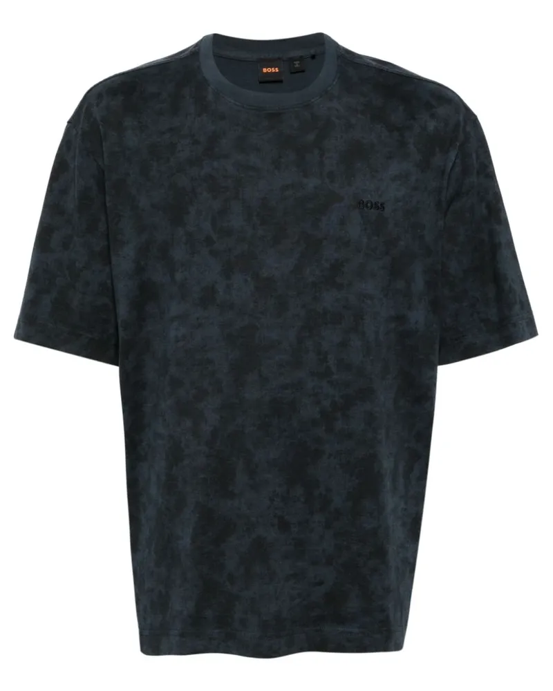 HUGO BOSS T-Shirt mit Batikoptik - Blau Blau