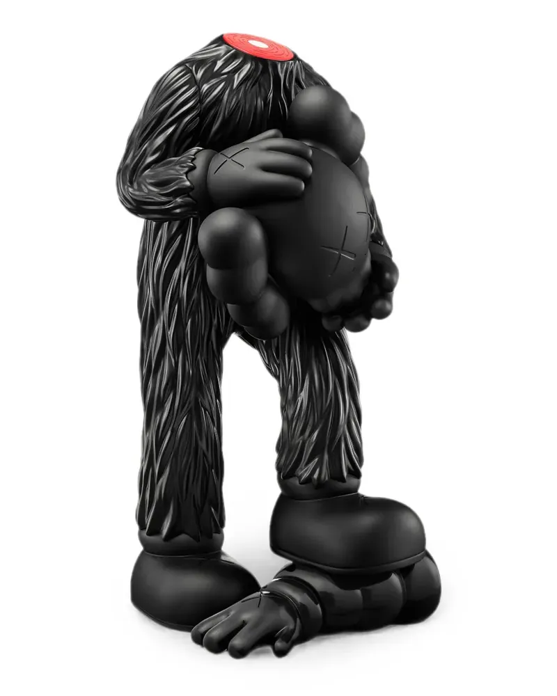 KAWS Fellows Figur - Schwarz Schwarz