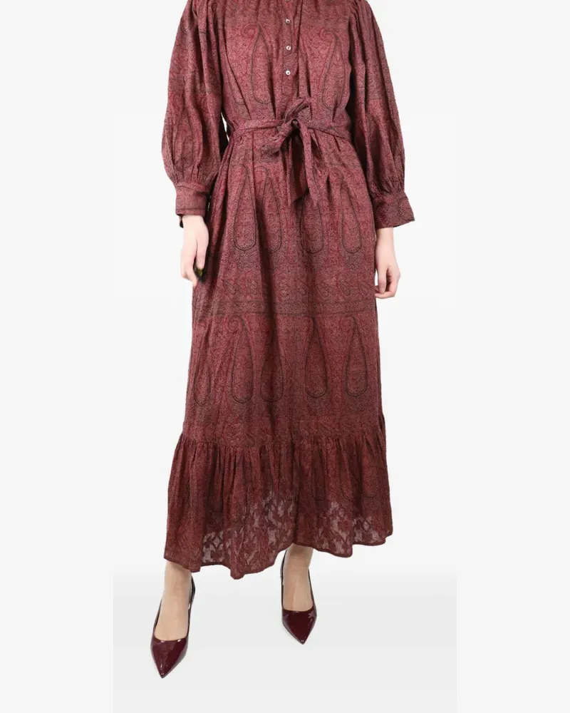 Antik Batik paisley-print belted midi dress - Rot Rot