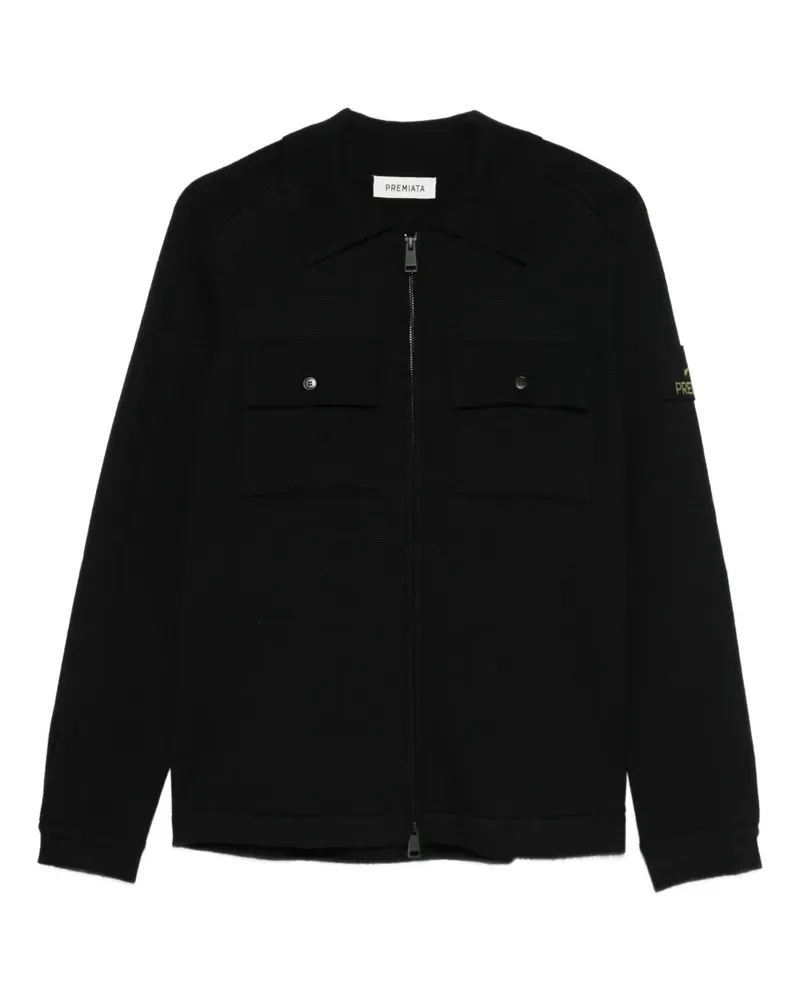 Premiata Cardigan mit Reißverschlusstaschen - Schwarz Schwarz