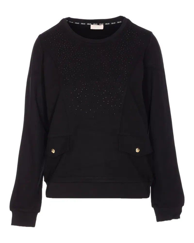 Liu Jo Sweatshirt mit rundem Ausschnitt - Schwarz Schwarz