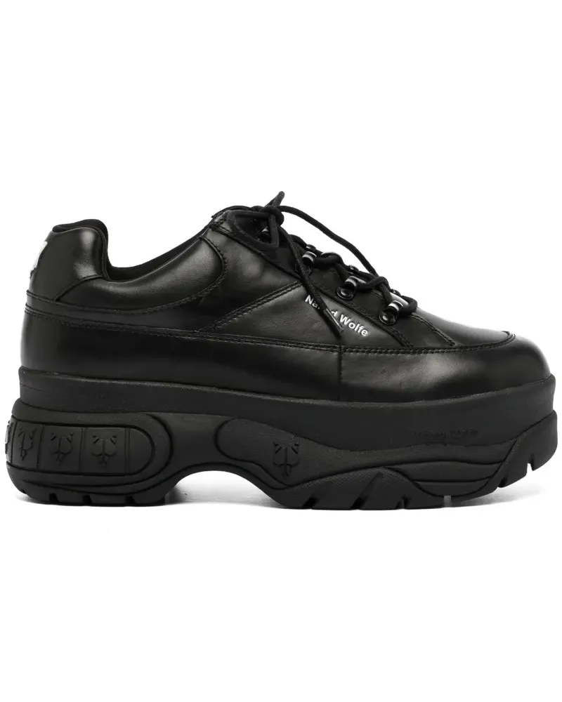 Naked Wolfe Sneakers mit dicker Sohle - Schwarz Schwarz