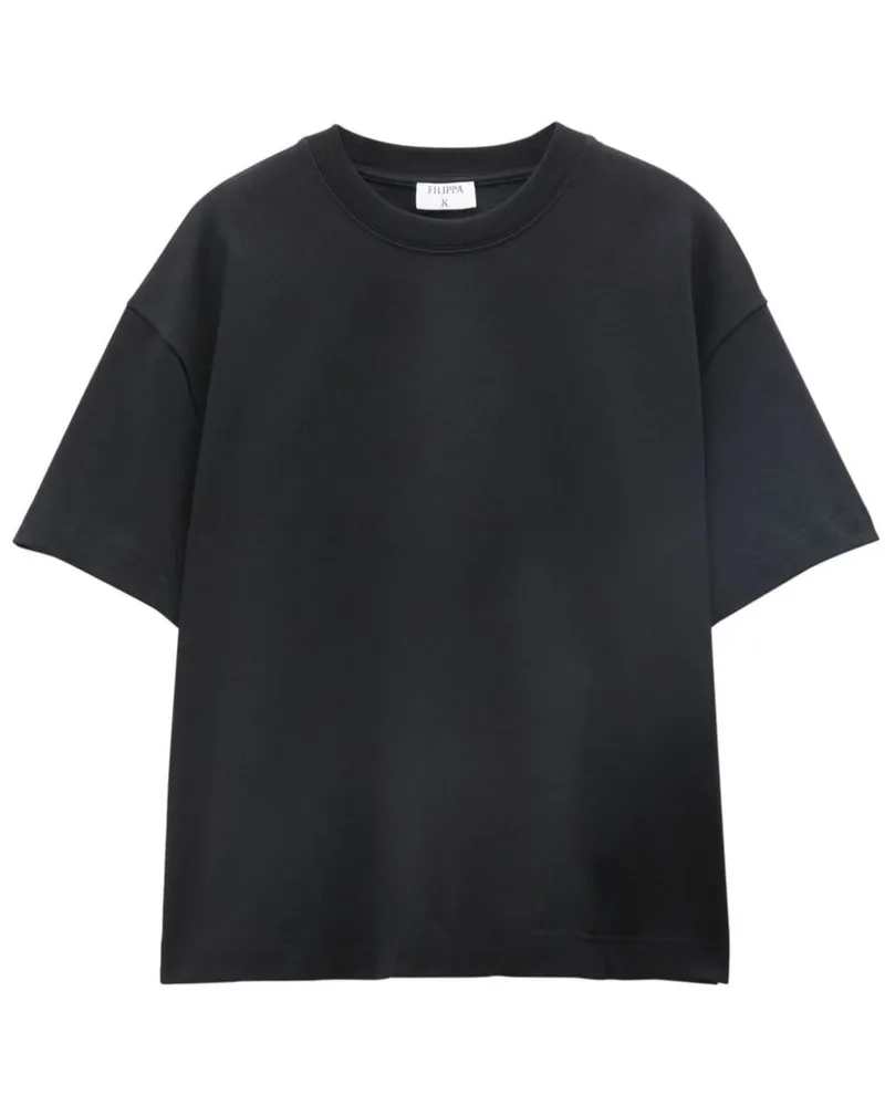 Filippa K Oversized-T-Shirt aus Bio-Baumwolle - Schwarz Schwarz