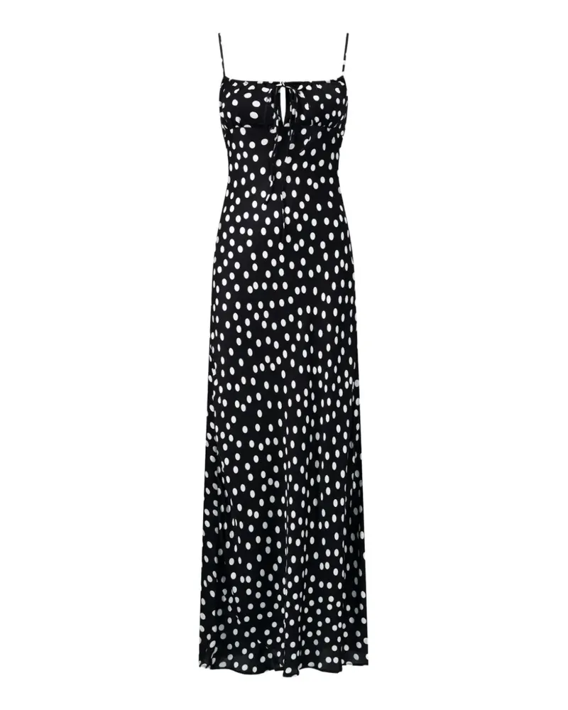 Leslie Amon polka-dot maxi dress - Schwarz Schwarz