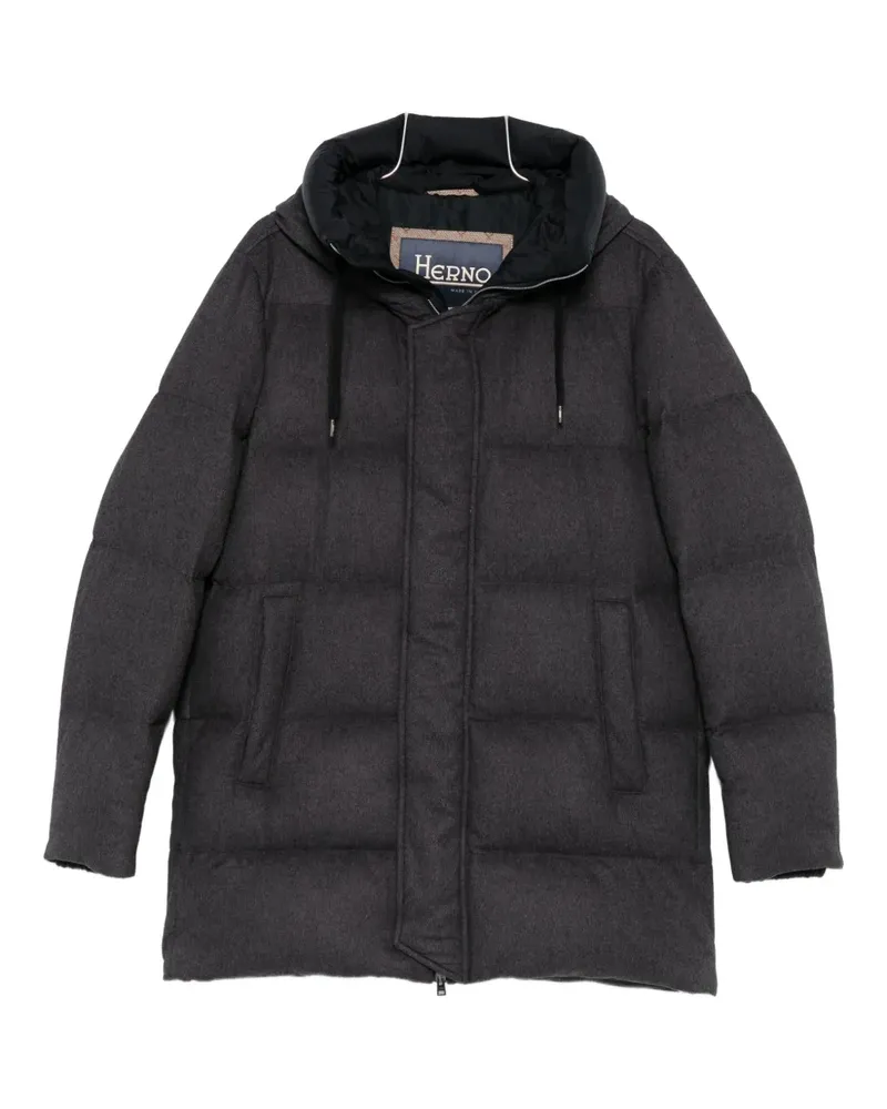Herno Gesteppte Kapuzenjacke - Grau Grau