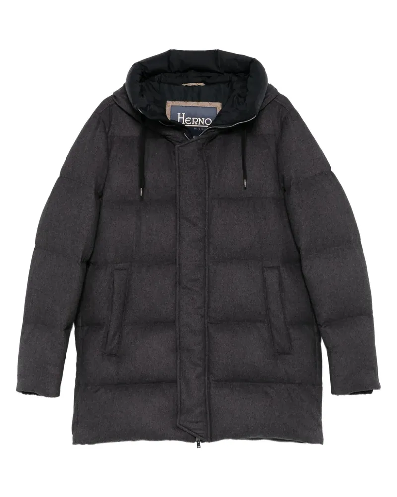 Herno Gesteppte Kapuzenjacke - Grau Grau