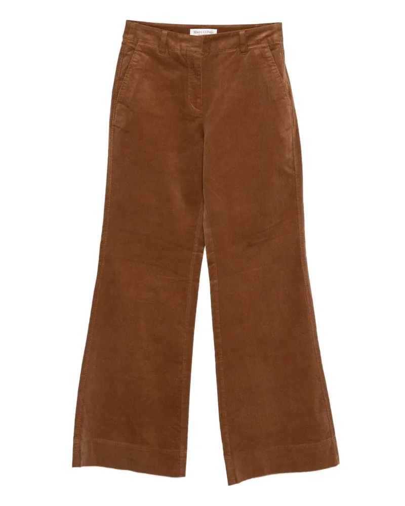 Marc O'Polo corduroy-texture flared trousers - Braun Braun