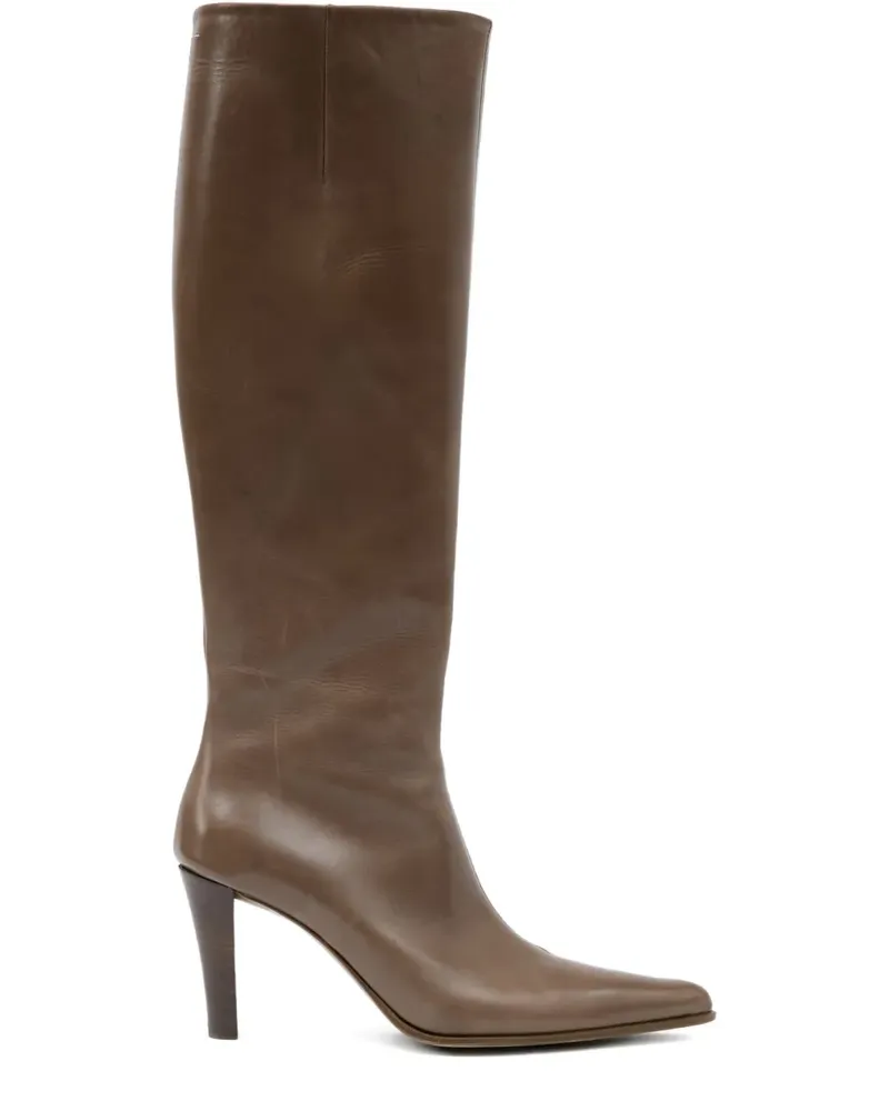Maison Margiela Kniehohe Stiefel mit spitzer Kappe - Braun Braun