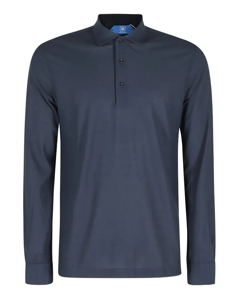 KIRED long-sleeved polo shirt - Blau Blau