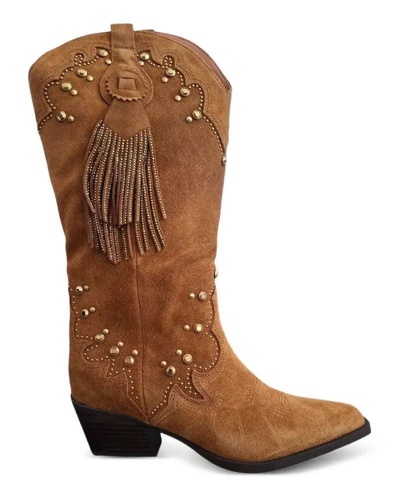 Kurt Geiger Stiefel mit Fransen und Quasten - Braun Braun