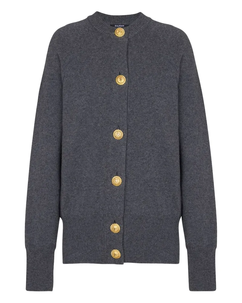Balmain Geknöpfter Cardigan - Grau Grau