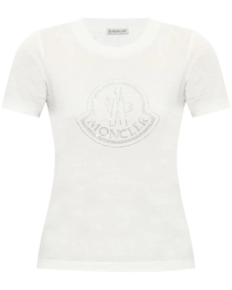 Moncler T-Shirt mit Logo-Print - Weiß Weiß