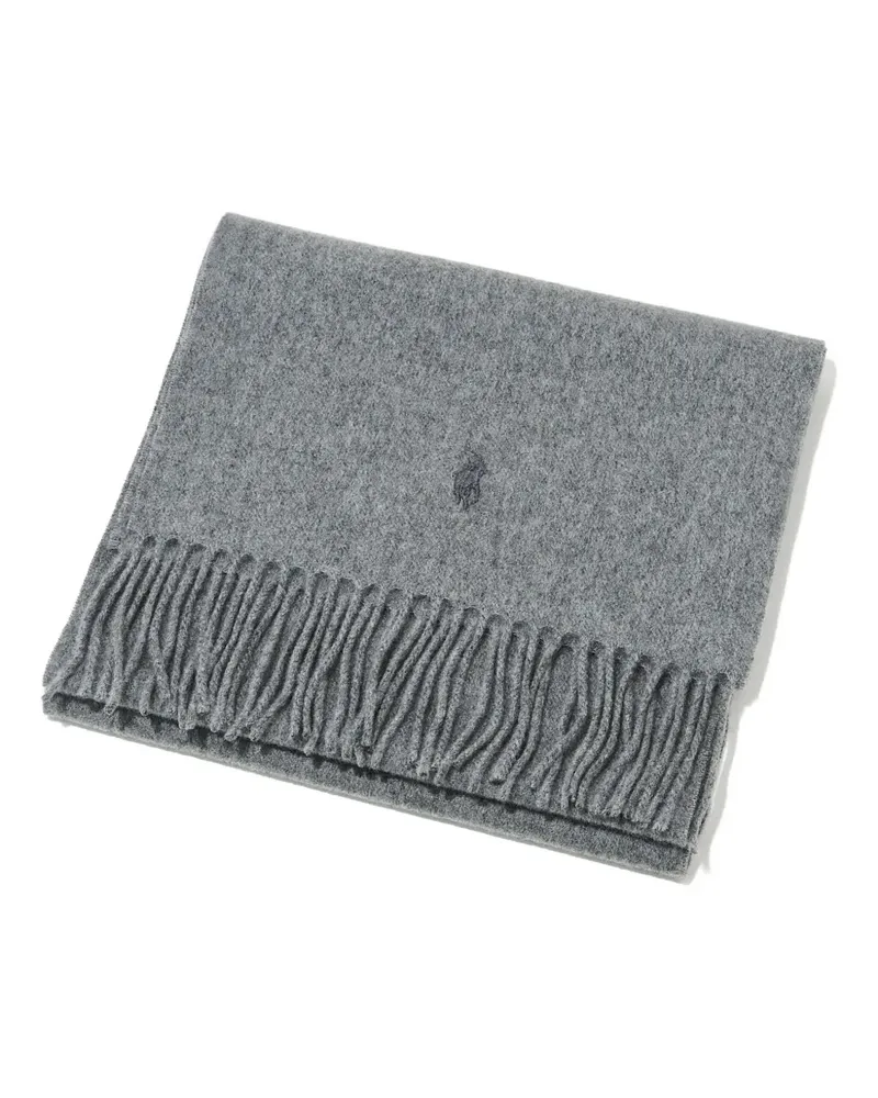 Ralph Lauren Polo Pony-embroidered scarf - Grau Grau