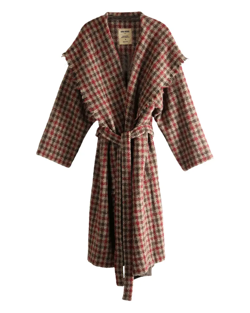 Uma Wang checked oversized coat - Nude Nude