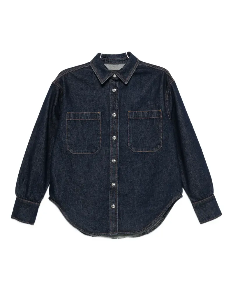 Anine Bing Samy contrast-stitch denim shirt - Blau Blau