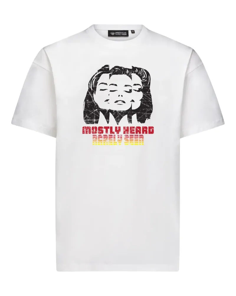 Mostly Heard Rarely Seen T-Shirt mit grafischem Print - Weiß Weiß