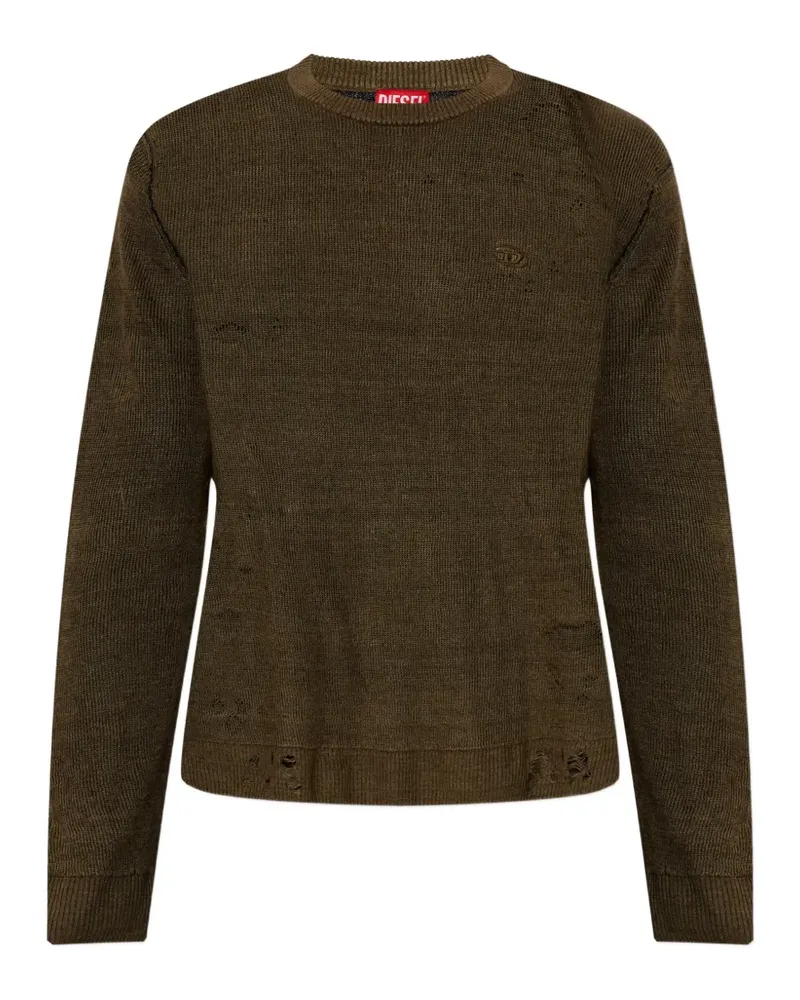 Diesel K-Daianas Pullover im Distressed-Look - Grün Grün