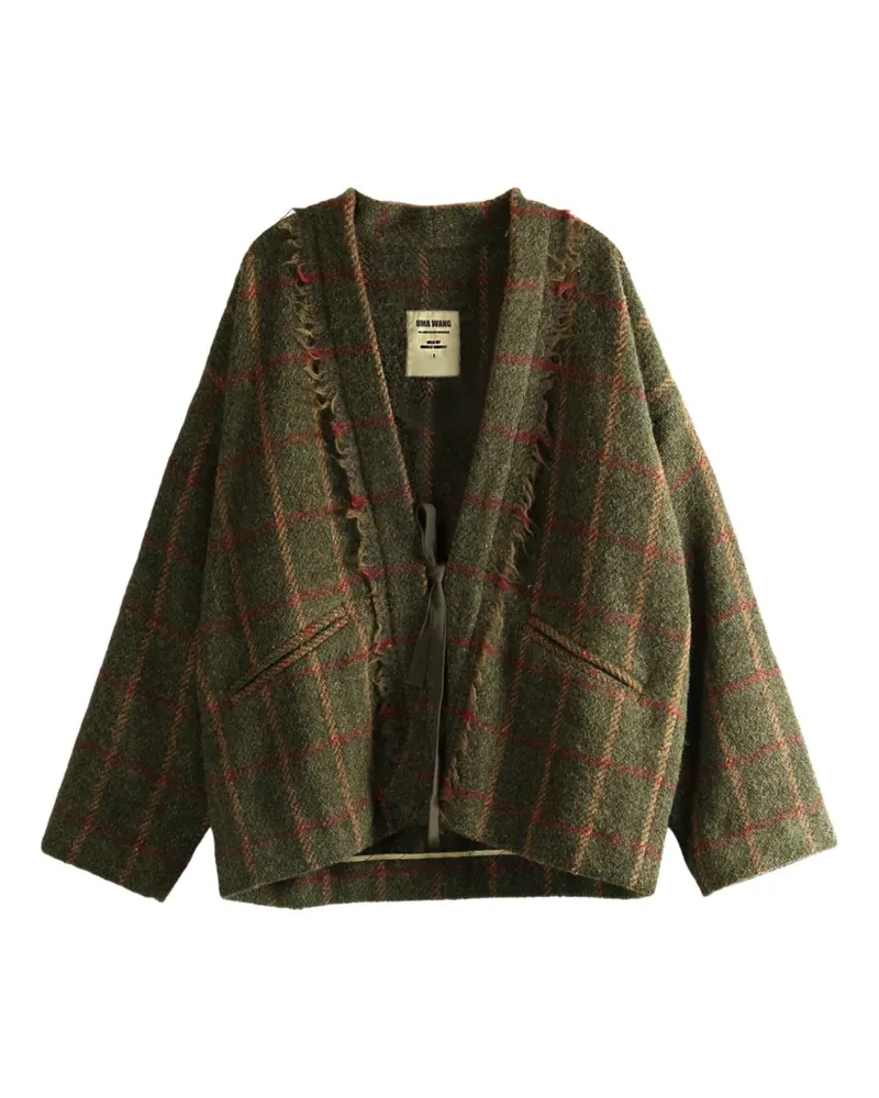 Uma Wang Jolla check-pattern jacket - Grün Grün