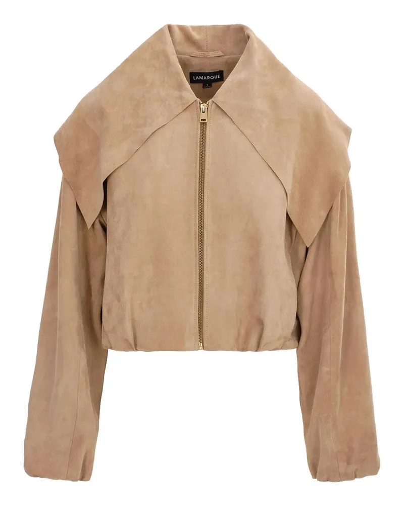 LAMARQUE oversized anita jacket - Nude Nude