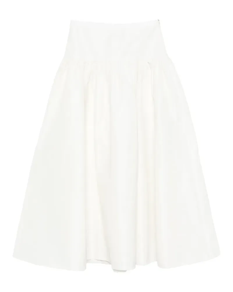 Maje Midirock in A-Linie mit seitlichem Reißverschluss - Weiß Weiß