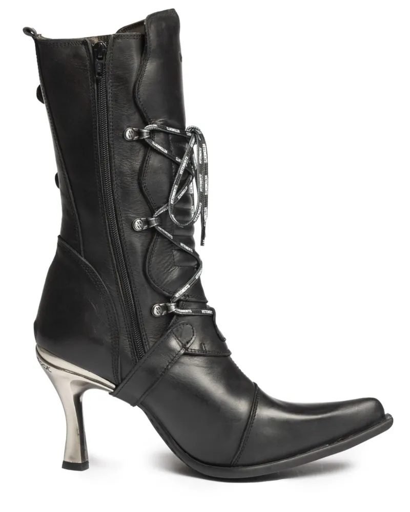 VETEMENTS x New Rock Rockstar Stiefel 90mm - Schwarz Schwarz