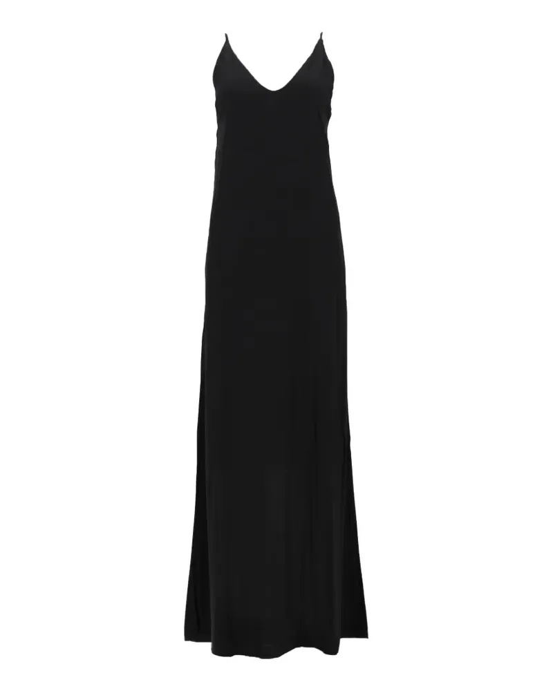 NUDE spaghetti-strap V-neck dress - Schwarz Schwarz