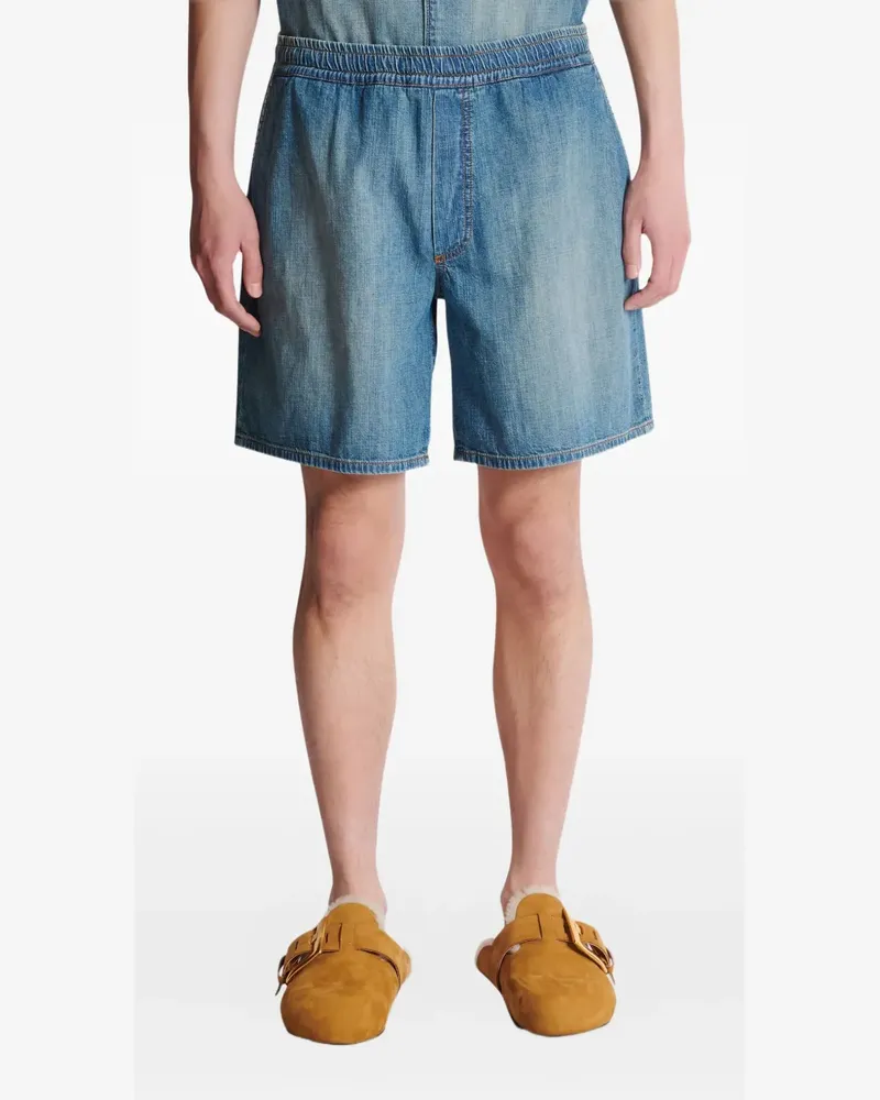 Balmain Ausgeblichene Jeans-Shorts - Blau Blau