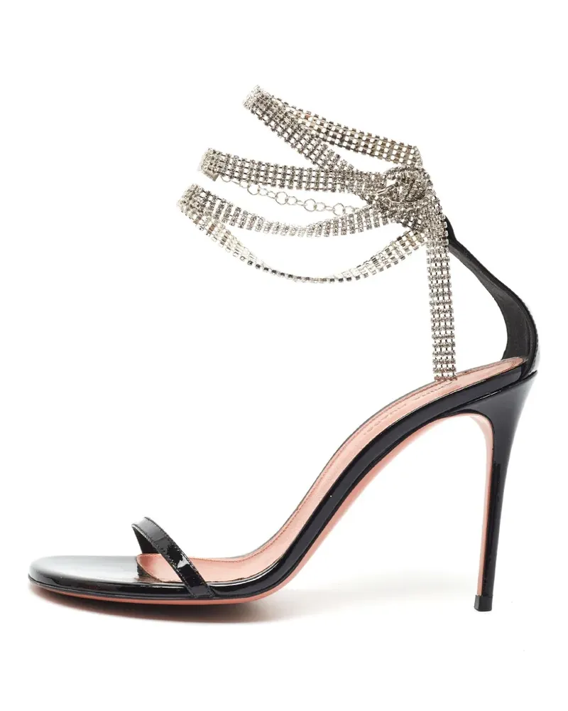 Amina Muaddi Giorgia Sandalen - Schwarz Schwarz