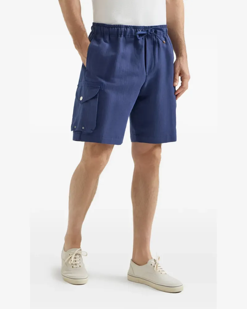 Brunello Cucinelli Cargo-Shorts mit Kordelzug - Blau Blau