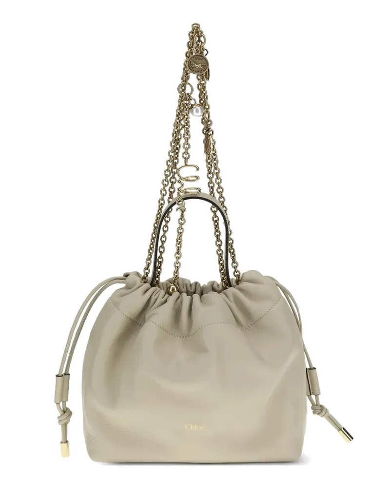 Chloé chain drawstring bucket bag - Nude Nude