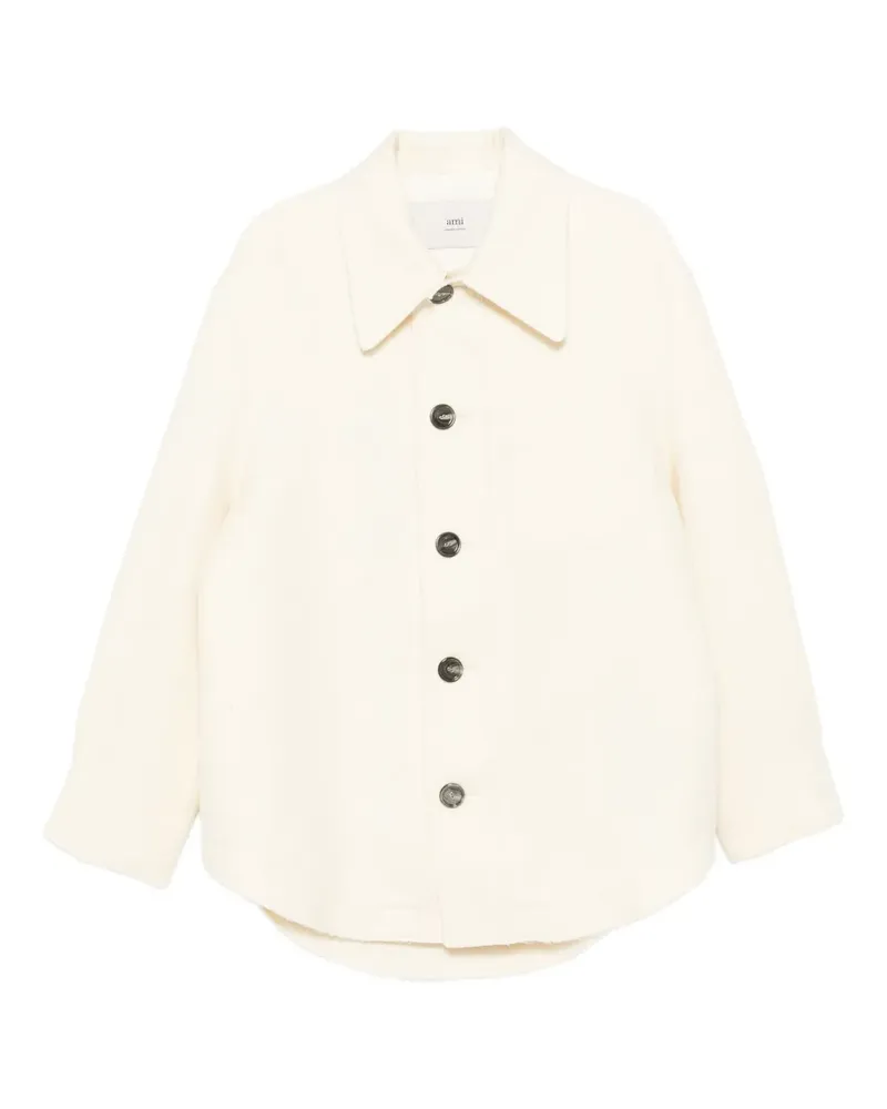 AMI Paris Hemdjacke mit spitzem Kragen - Nude Nude