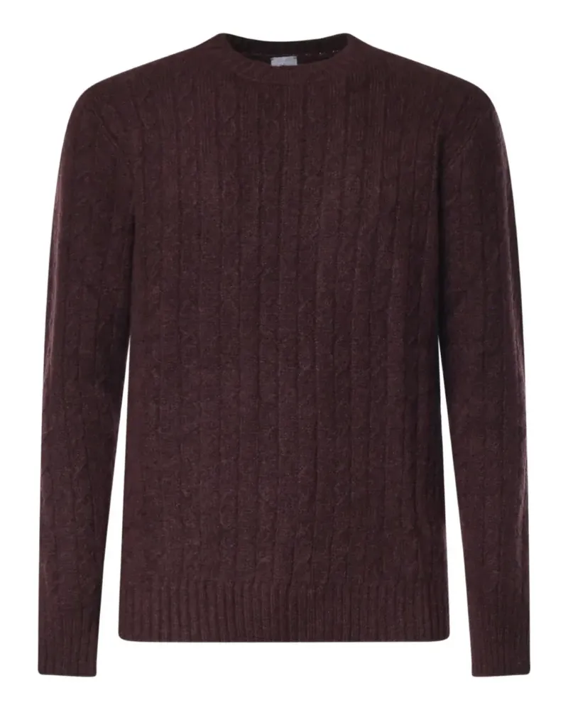 Eleventy Pullover mit Zopfmuster - Rot Rot