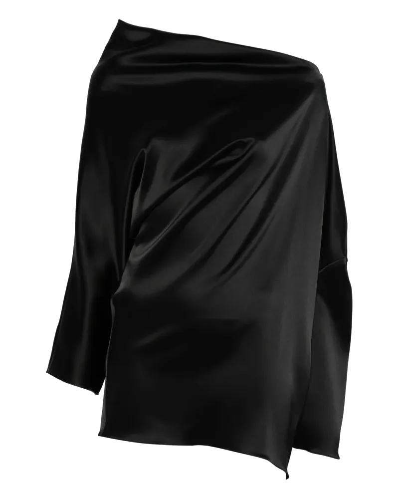 Gianluca Capannolo Drapierte Maja Bluse - Schwarz Schwarz
