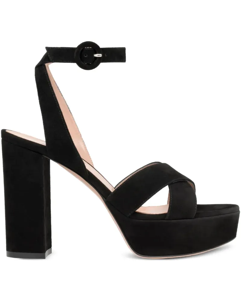 Gianvito Rossi Sandalen mit Plateau - Schwarz Schwarz