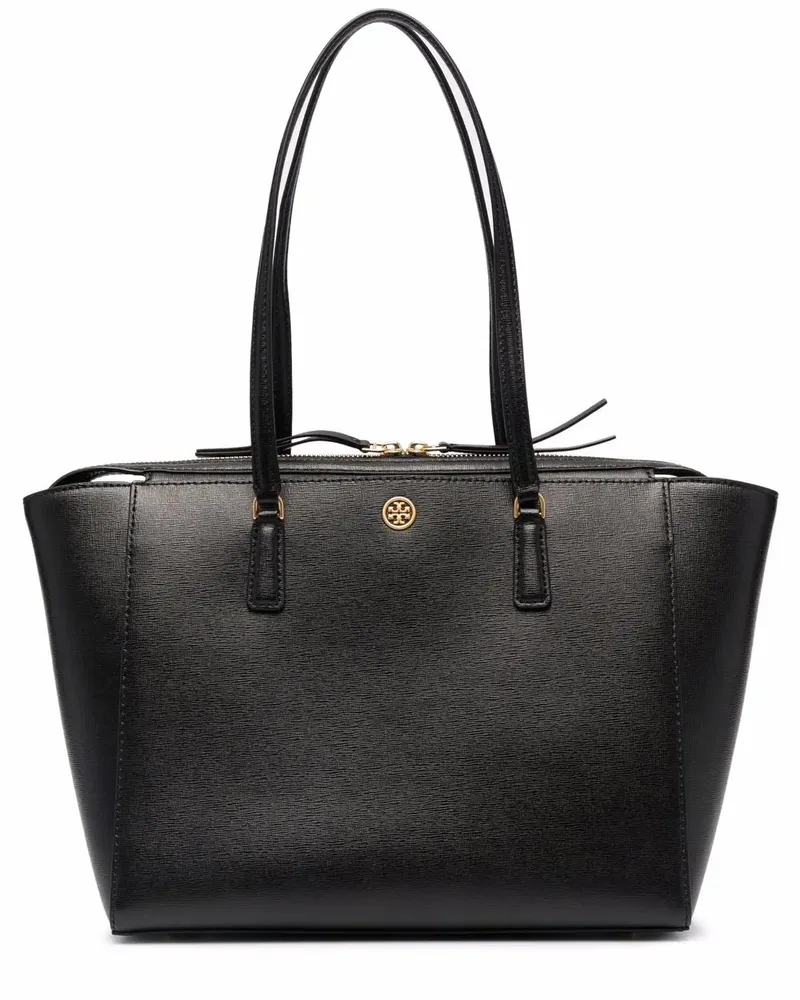 Tory Burch Handtasche mit Logo-Schild - Schwarz Schwarz