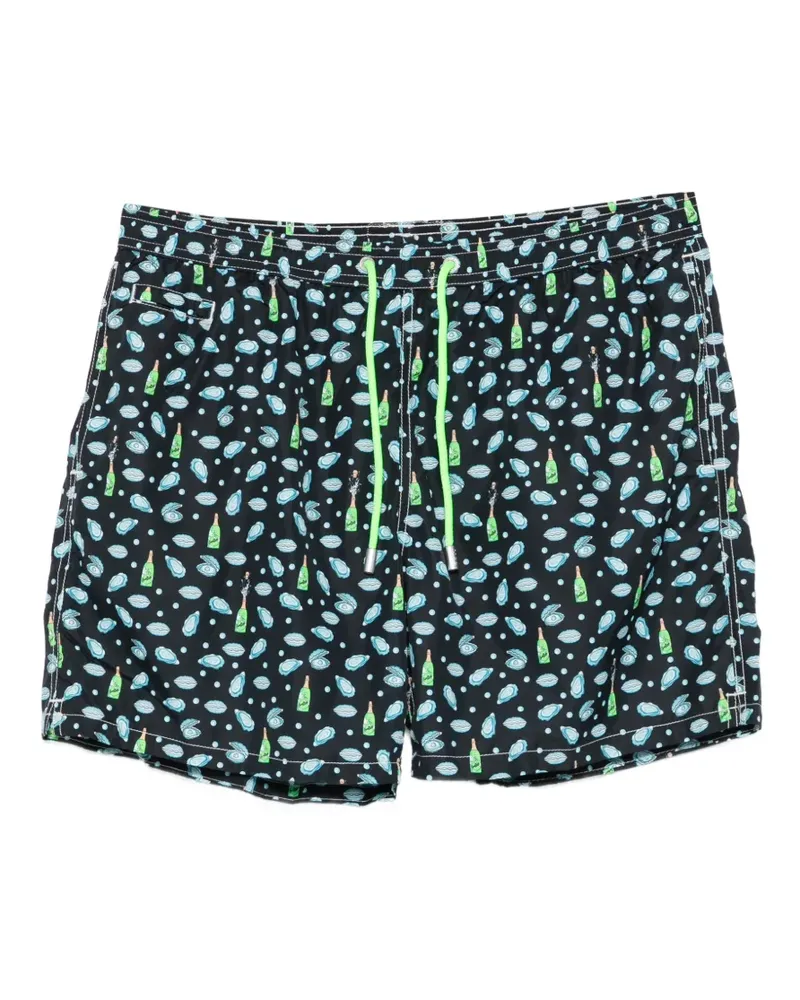MC2 Saint Barth Lighting Micro Fantasy graphic-print swim shorts - Schwarz Schwarz