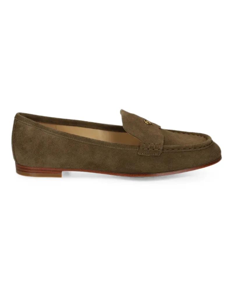 Michael Kors Jennings Loafer aus Wildleder mit Logo-Schild - Grün Grün