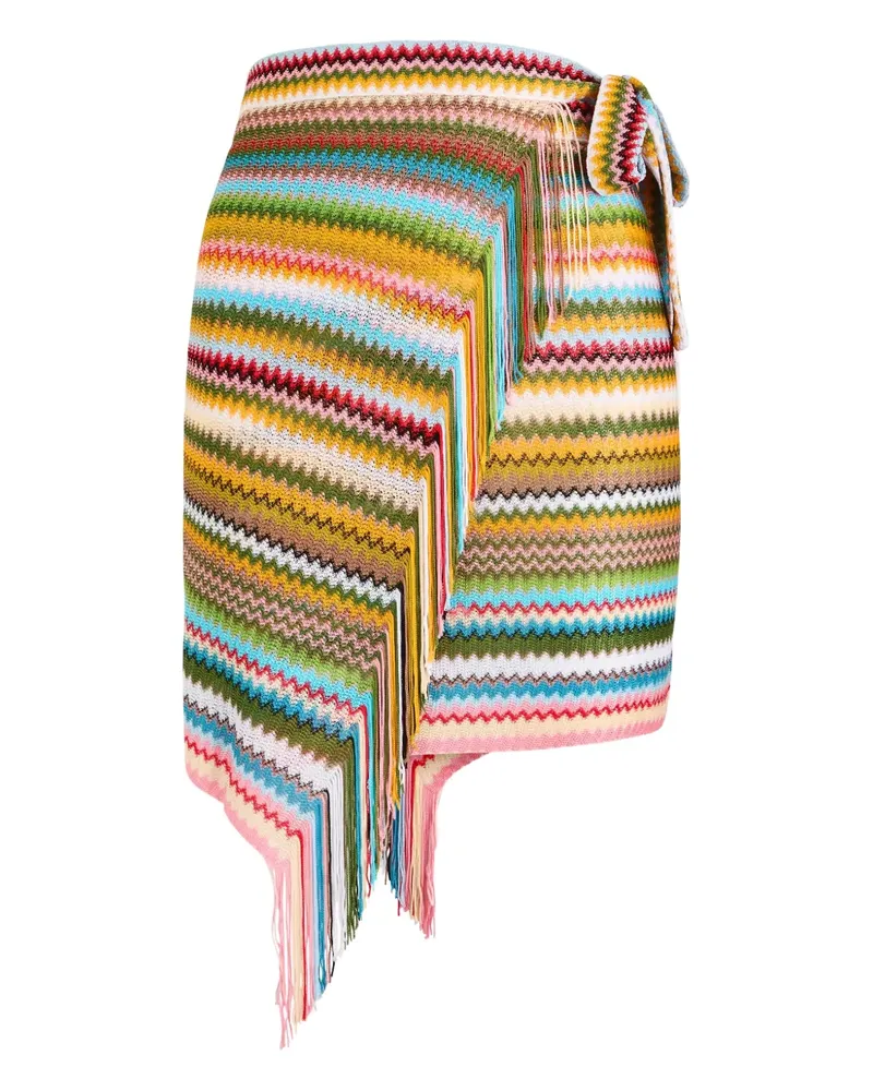 Missoni Fransen-Pareo mit Zickzackmuster - Nude Nude