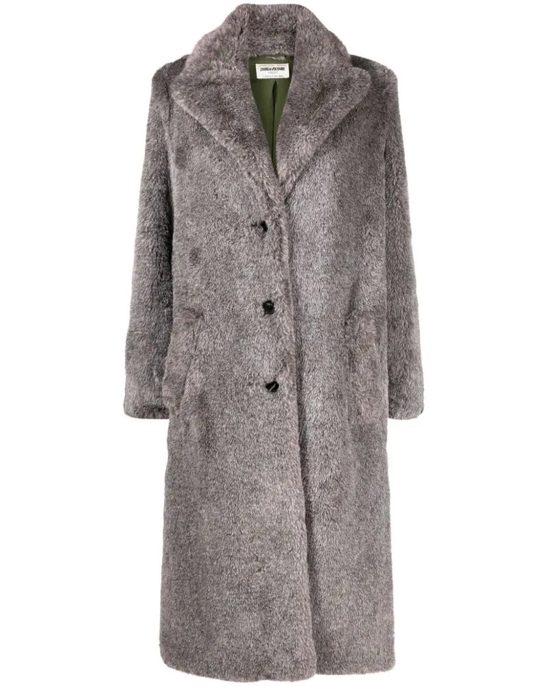 Zadig & Voltaire Stiefel mit Faux Fur - Grau Grau