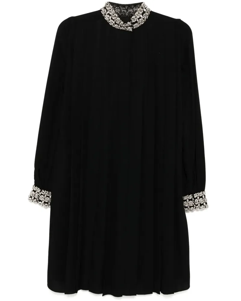 Dice Kayek Kleid mit Kristallen - Schwarz Schwarz