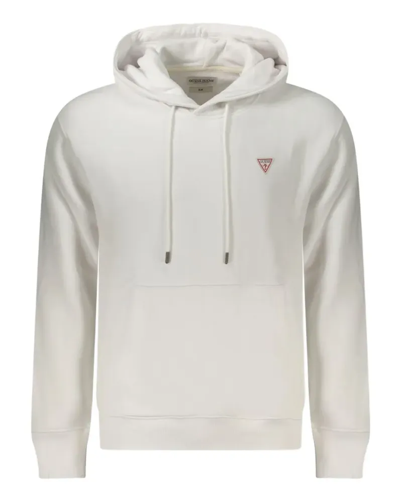 Guess logo-patch drawstring hoodie - Weiß Weiß