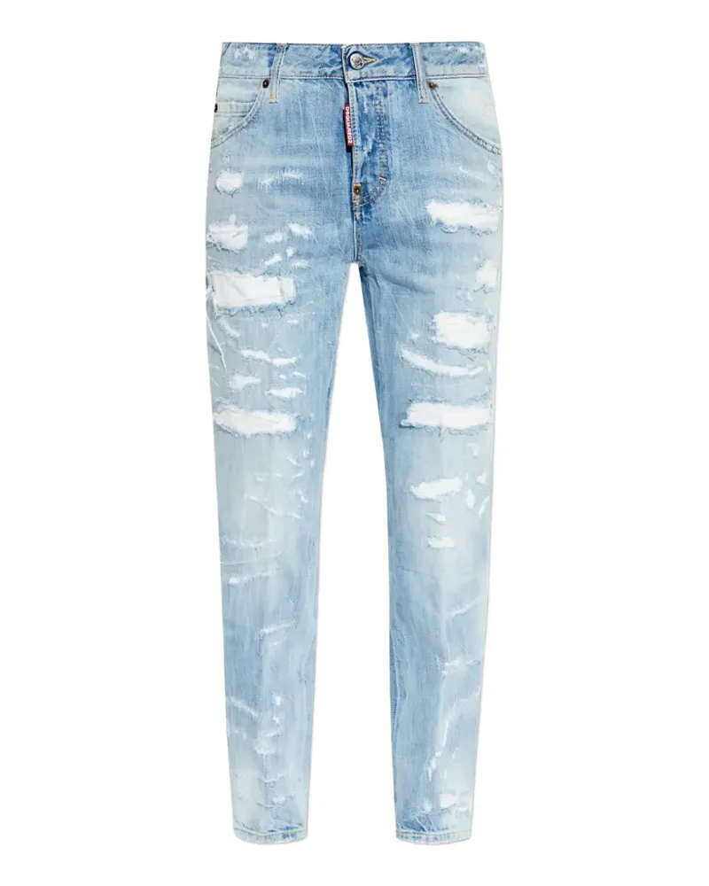 Dsquared2 Hose im Distressed-Look - Blau Blau